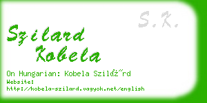 szilard kobela business card